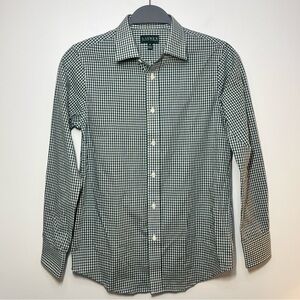 Lauren Ralph Lauren Green Gingham Button Down Shirt Womens 14